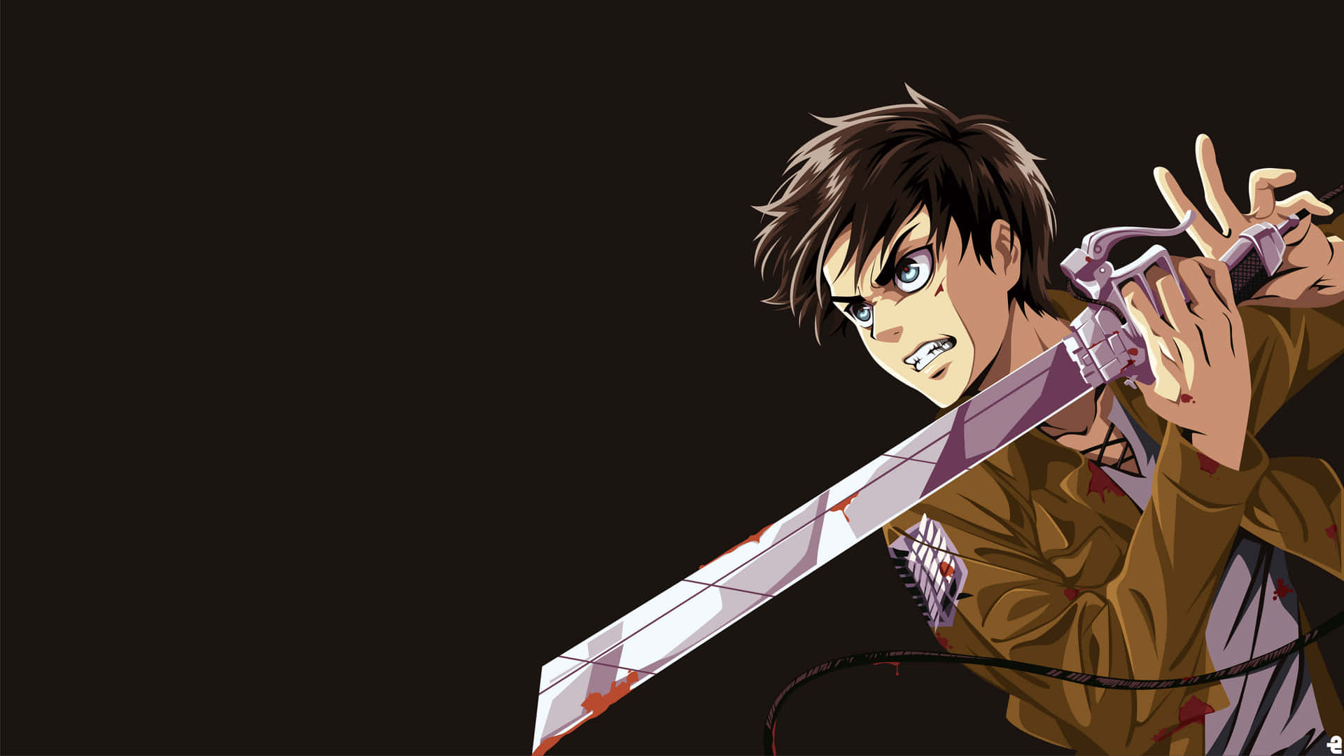 Eren Yeager Unleashing His Fierce Combat Ability With The Power Of His Titan Transformation Background