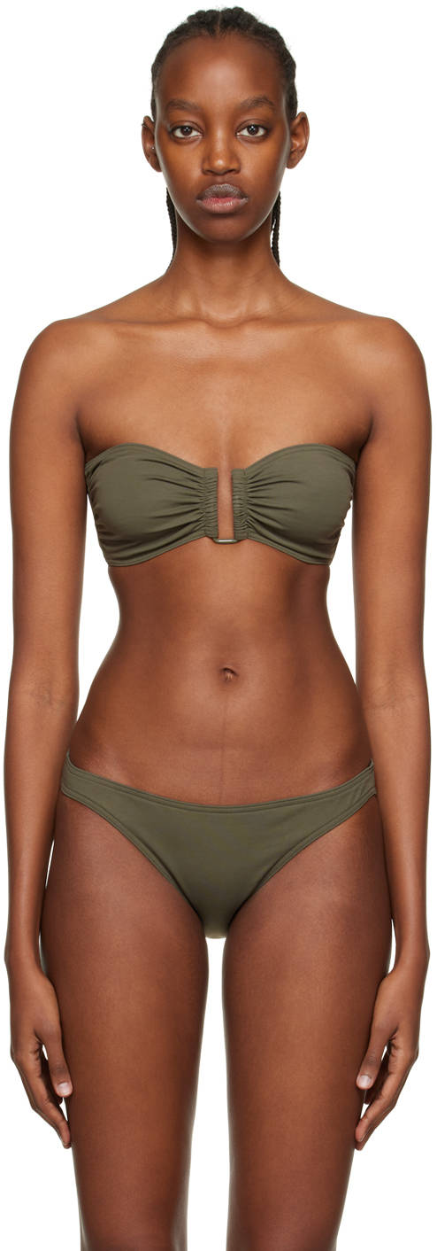 Eres Olive Green Bandeau Background