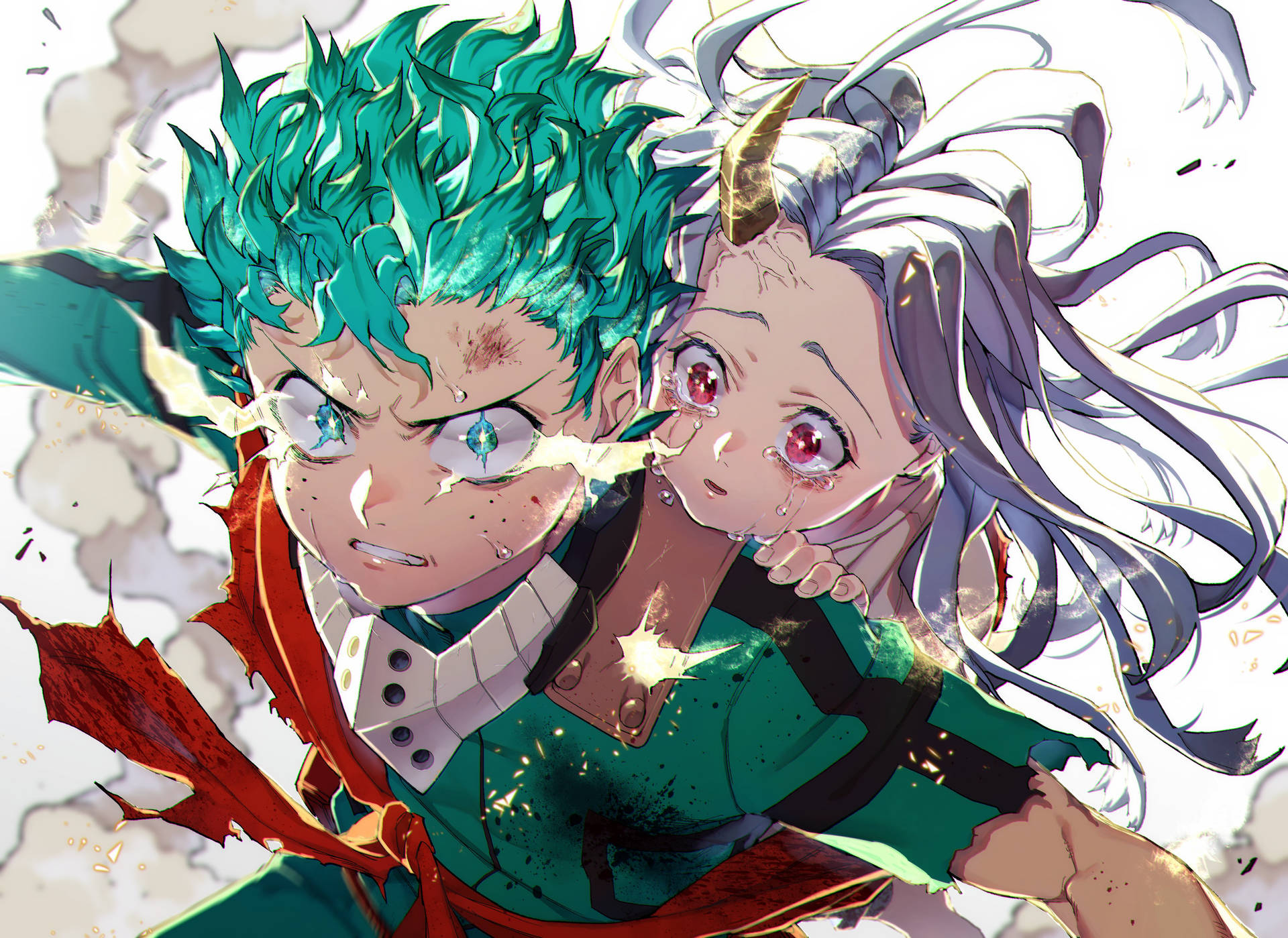 Eri And Izuku Midoriya 4k Background