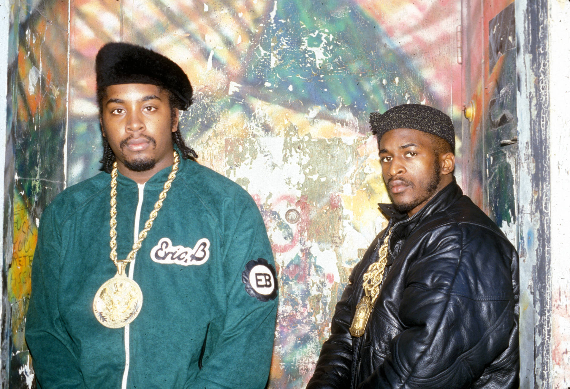 Eric B And Rakim American Rappers Portrait Background