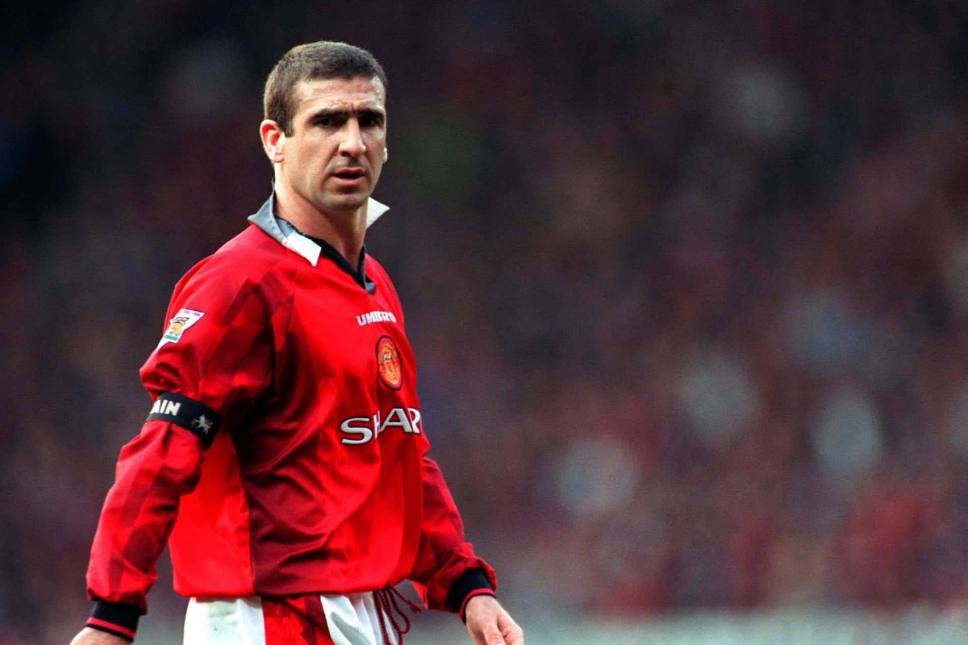 Eric Cantona Facing Side View Background