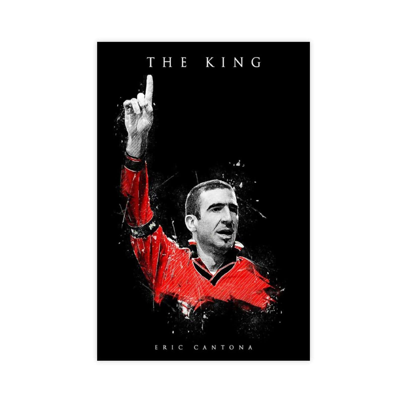 Eric Cantona In Red - The Iconic Number 7 Background