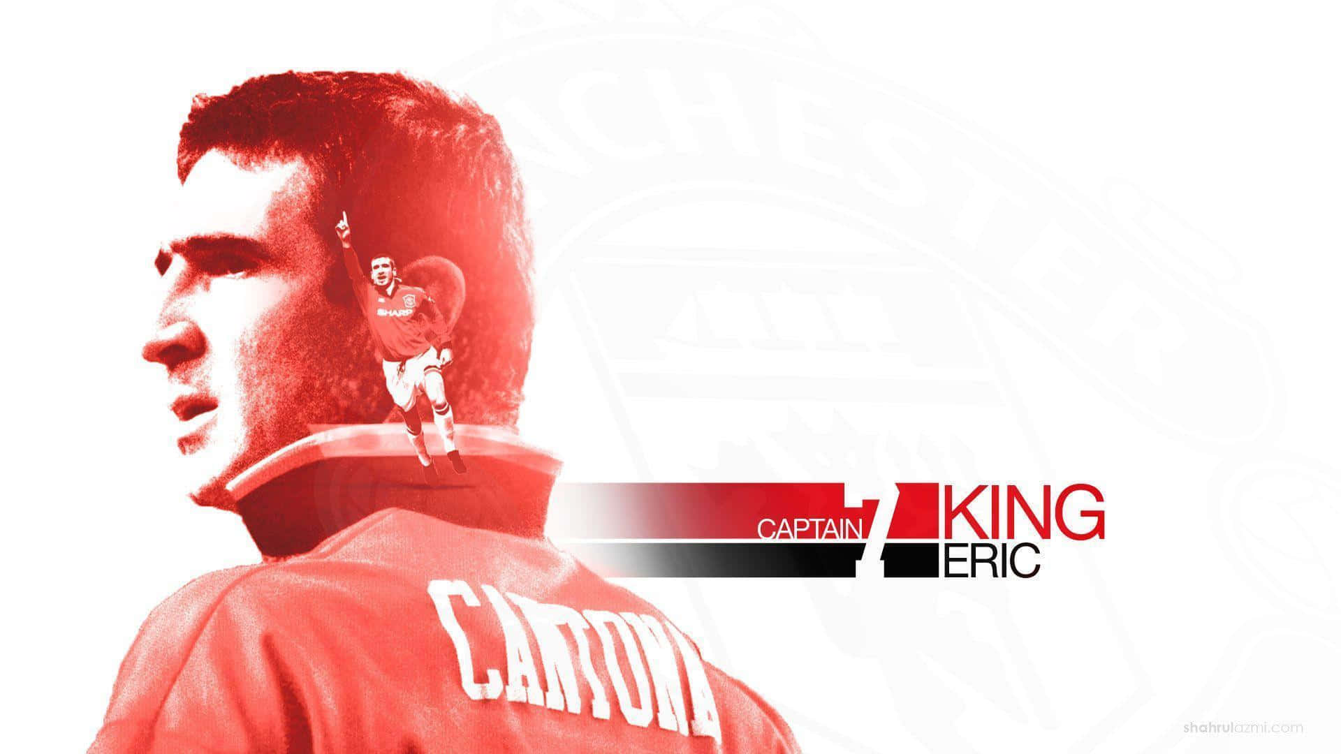 Eric Cantona In Red Background