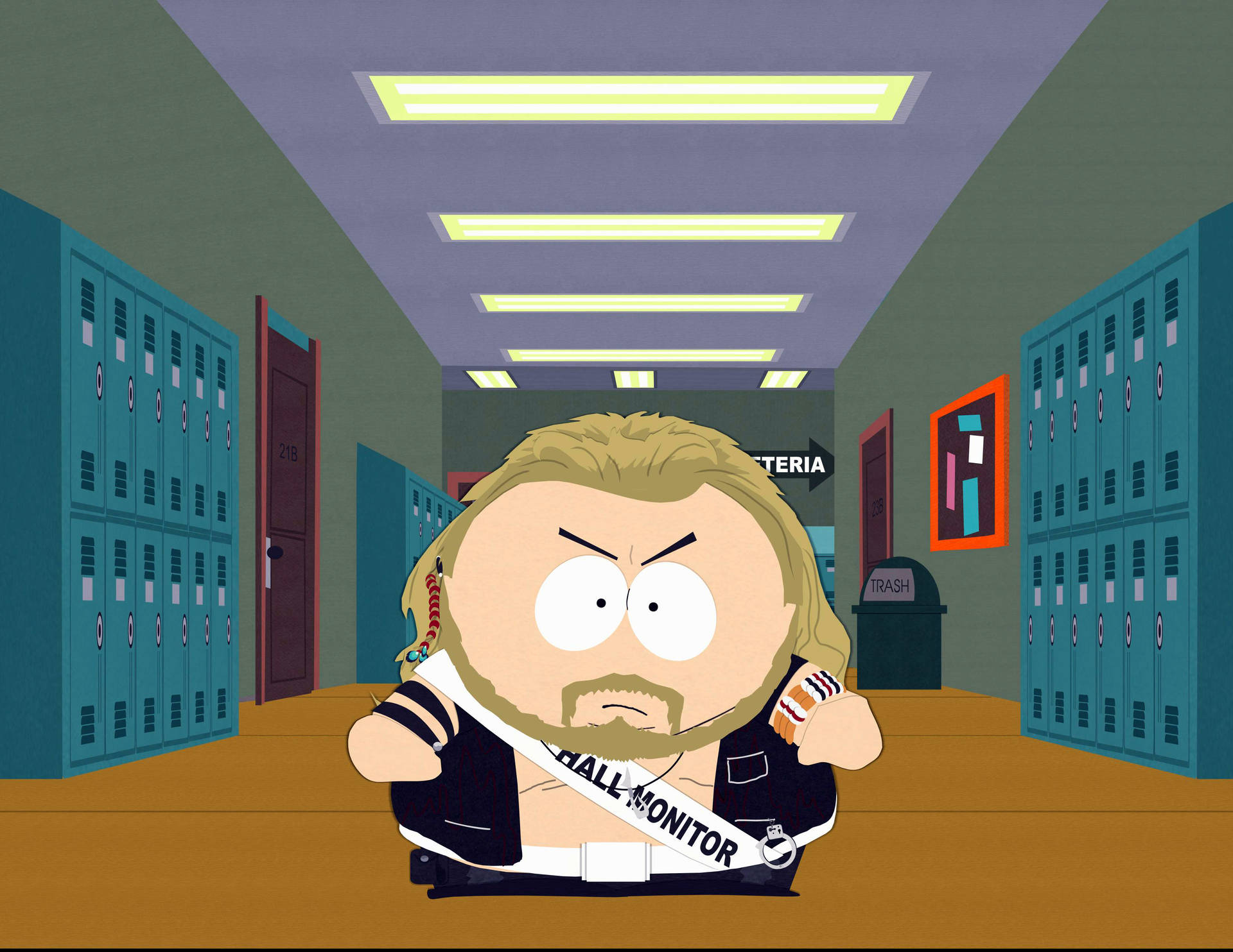 Eric Cartman As Dawg The Hallway Monitor Background