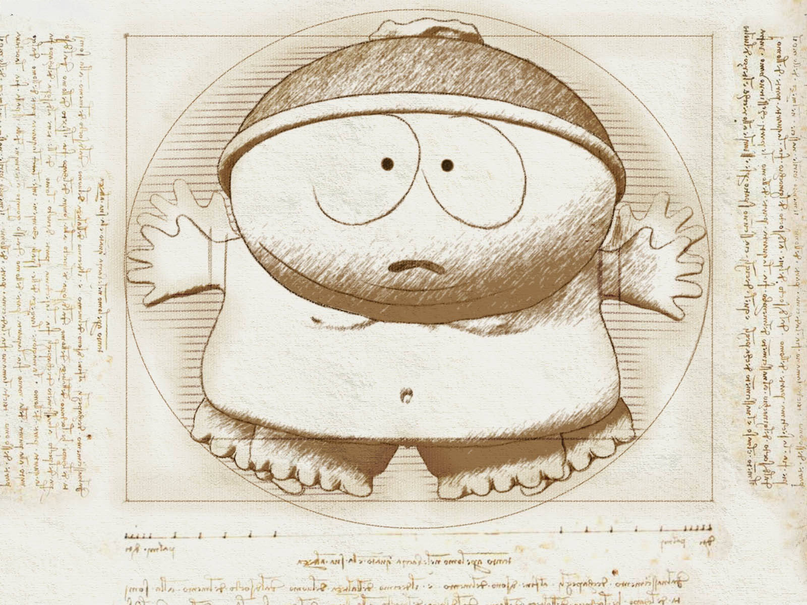 Eric Cartman Davinci Blueprint Background