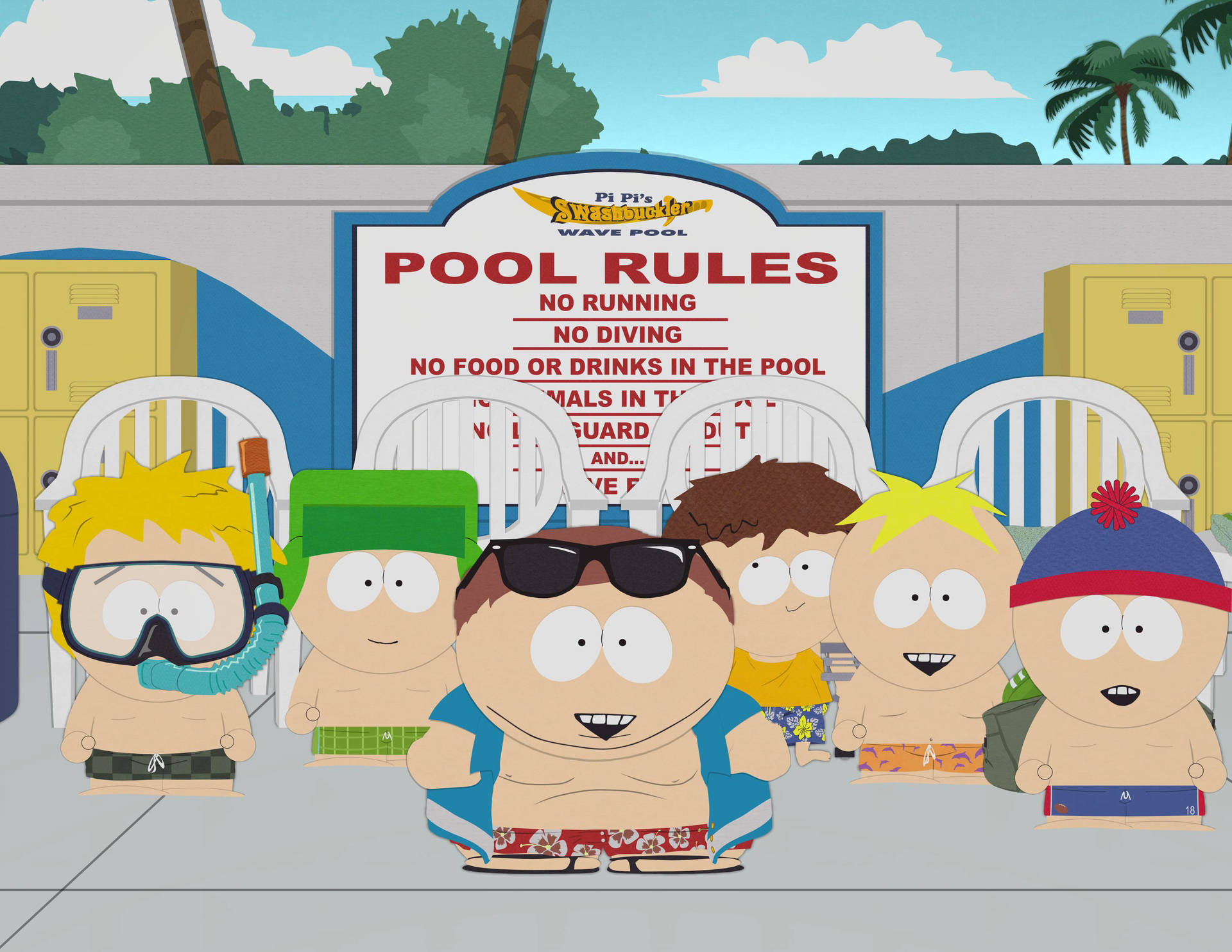 Eric Cartman & Friends Summer Outing Background