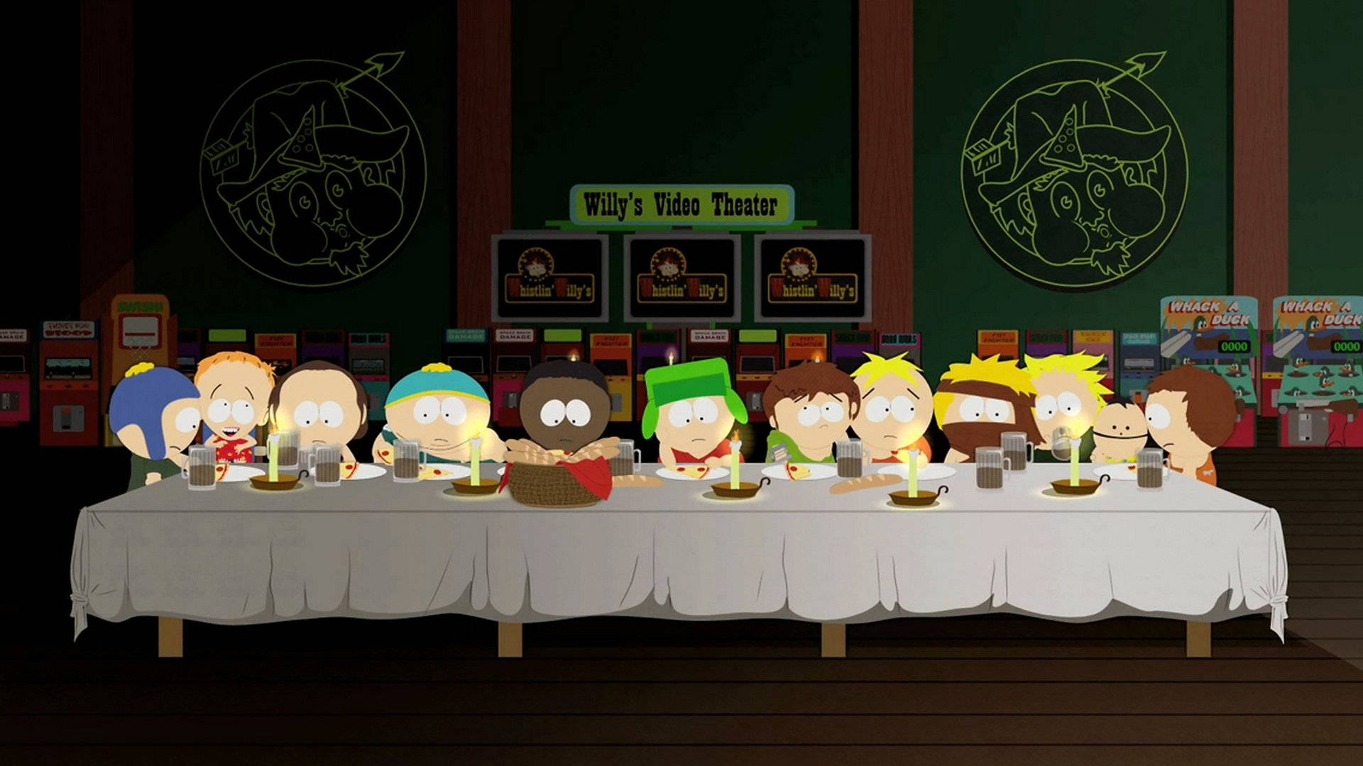 Eric Cartman Last Supper With Friends Background