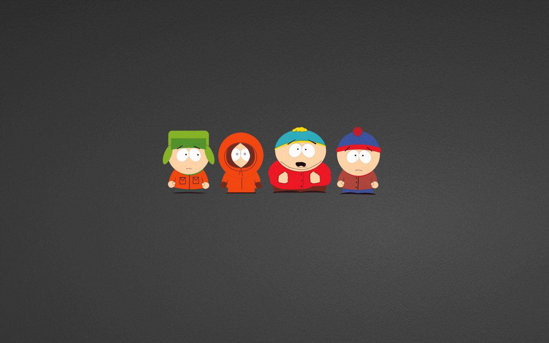 Eric Cartman With The Gang Minimalist Background