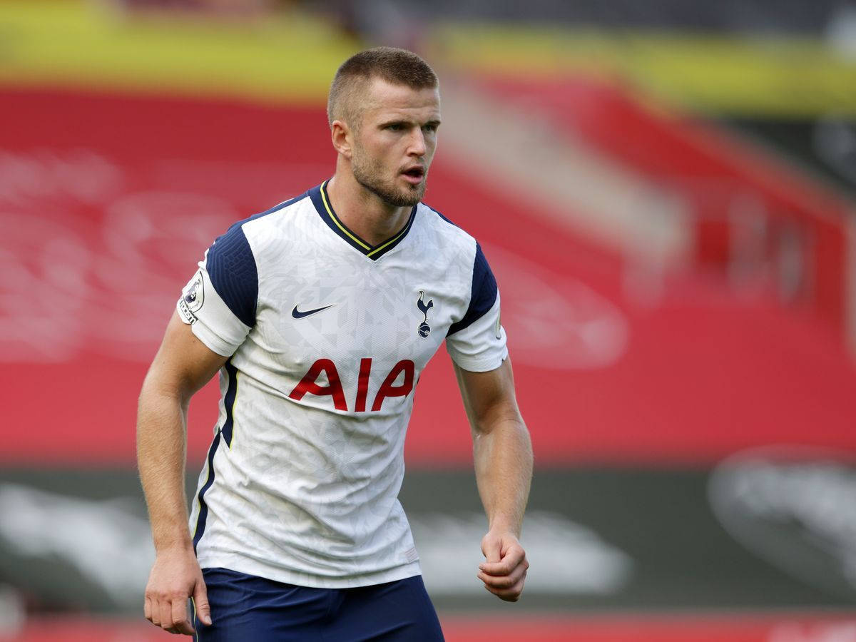 Eric Dier In Football Stadium Background