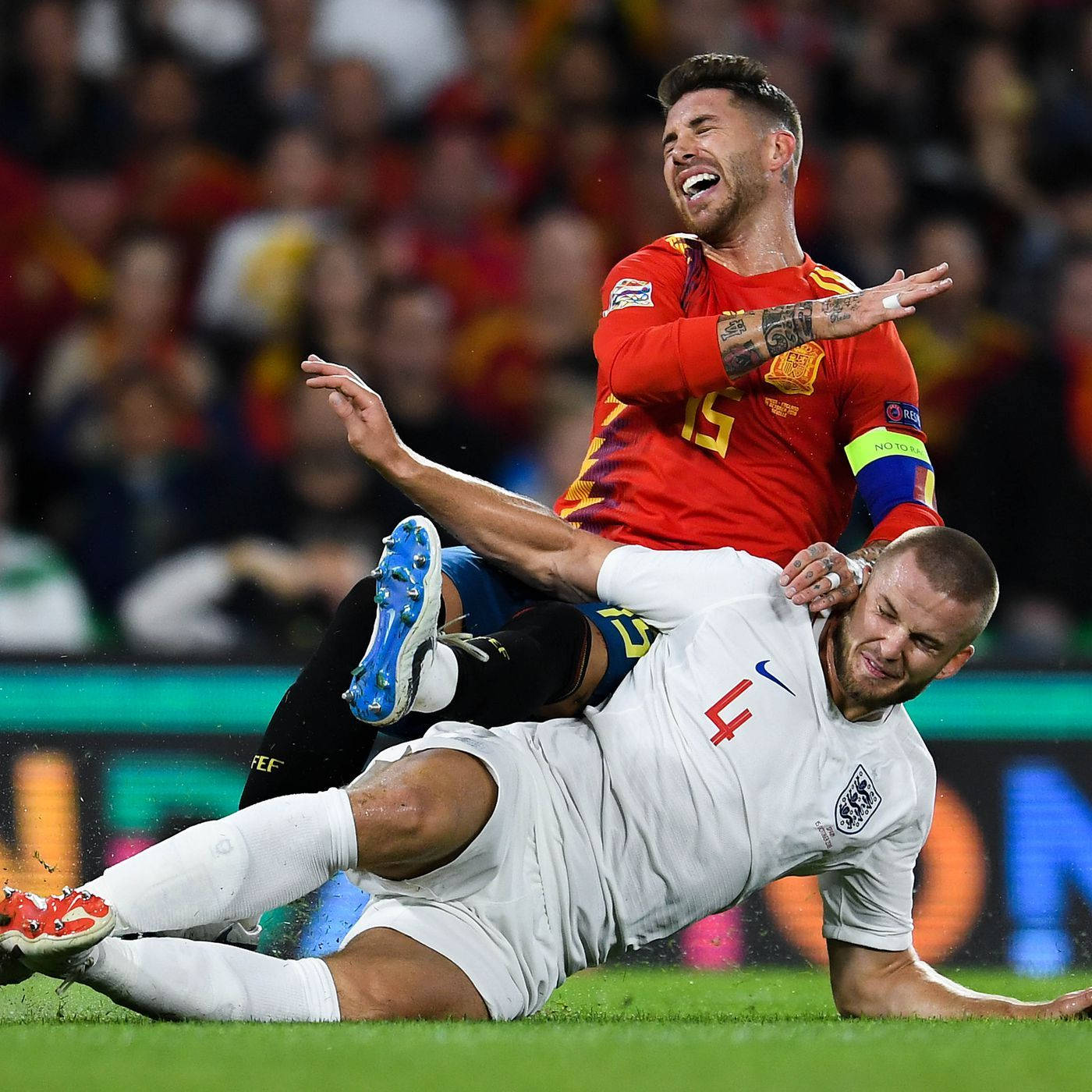 Eric Dier On The Ground Background