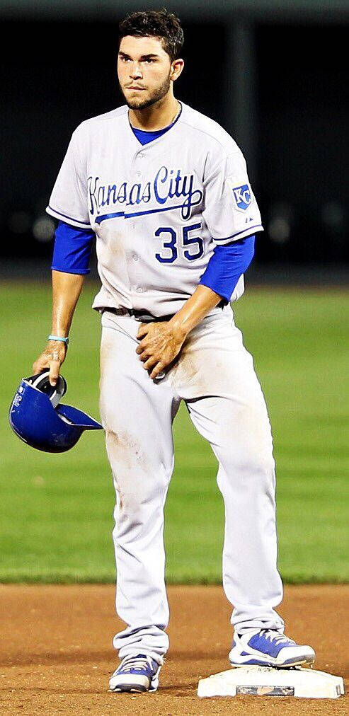 Eric Hosmer Holding Cap Background