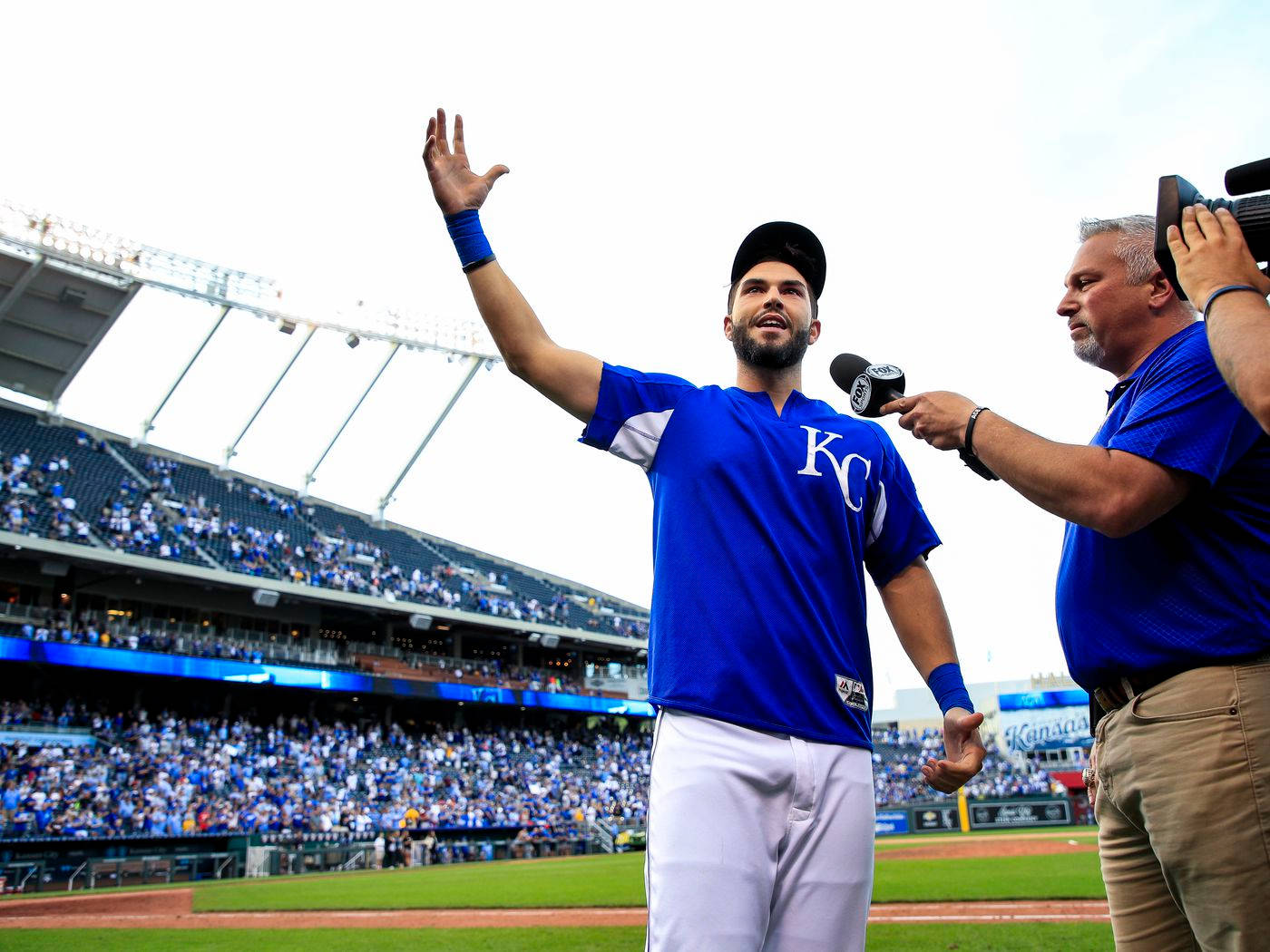 Eric Hosmer Interview In Field Background