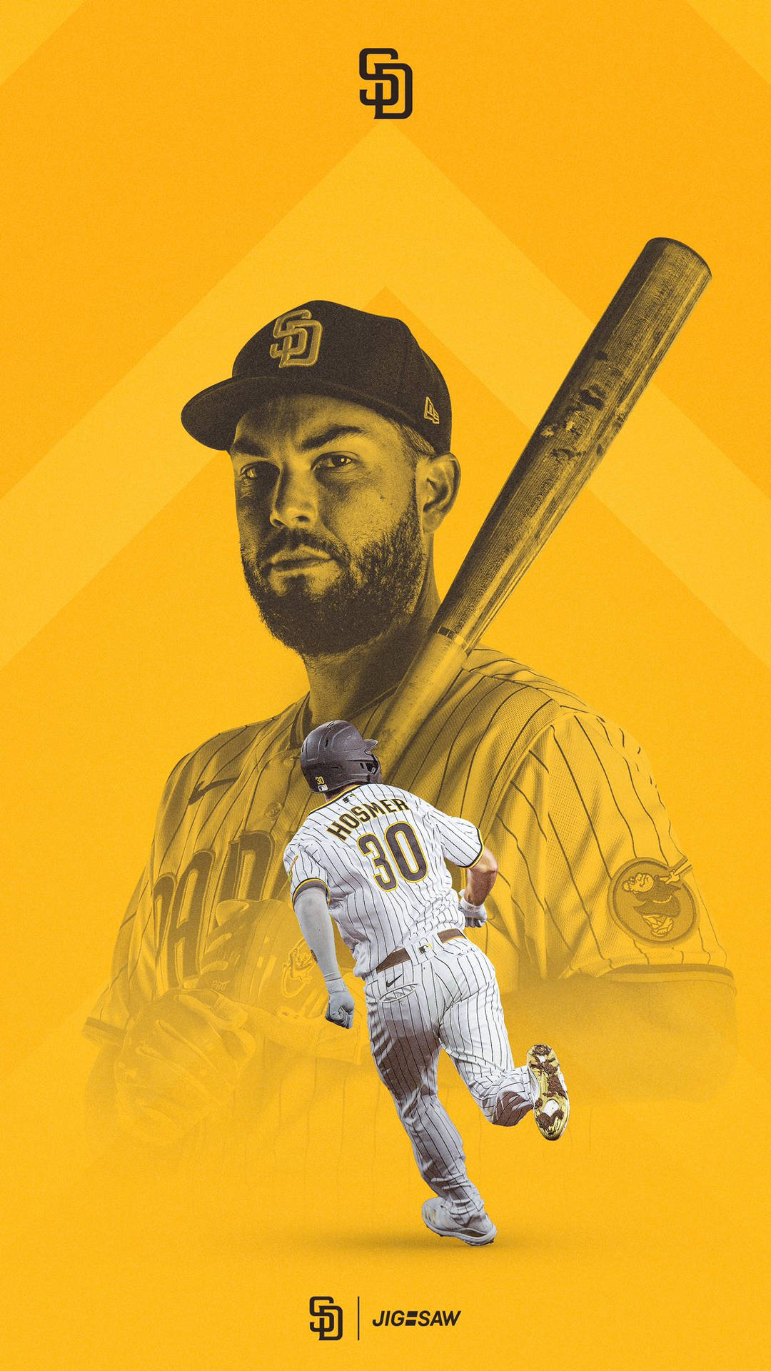 Eric Hosmer Yellow Poster Background