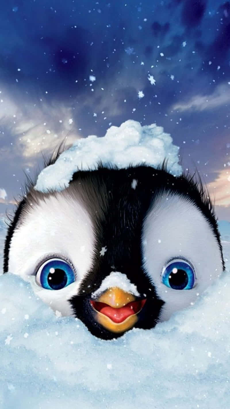 Erik In Snow Happy Feet Two Background
