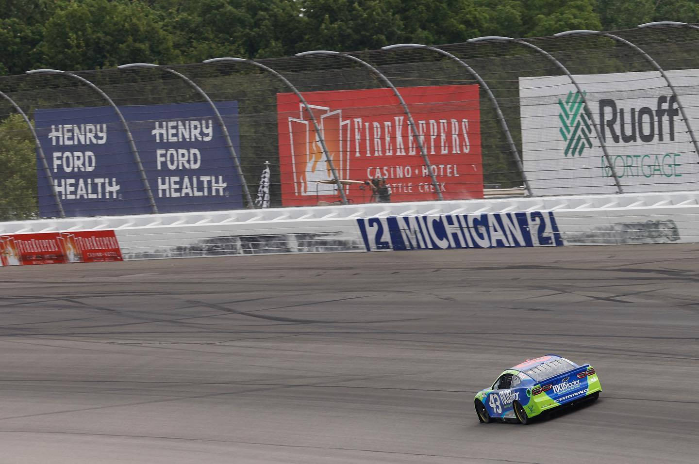 Erik Jones' Car Inside The Circuit Background