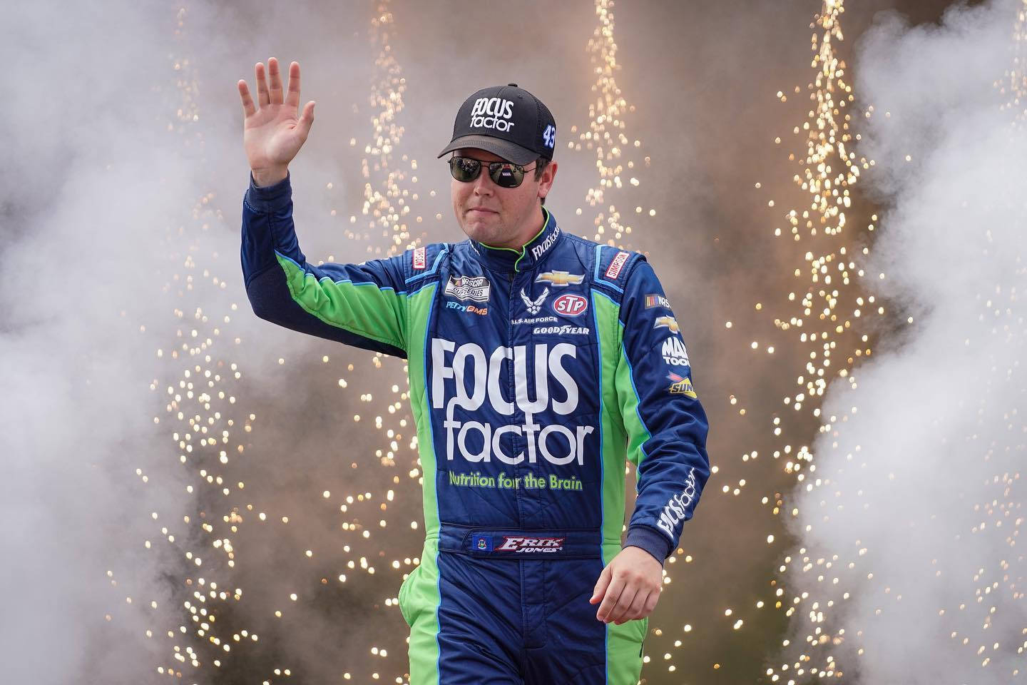 Erik Jones Waving A Hand