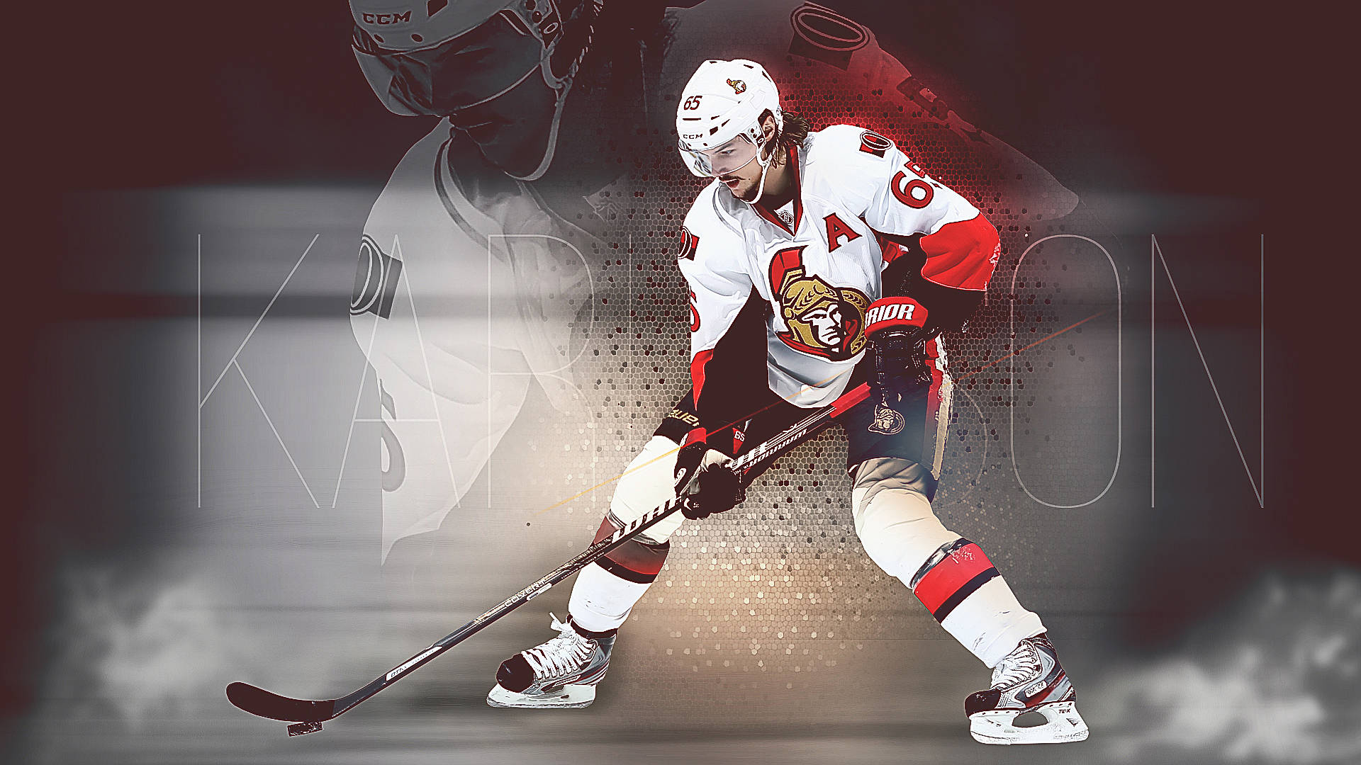 Erik Karlsson Fanart Poster Ottawa Senators Ice Hockey Background