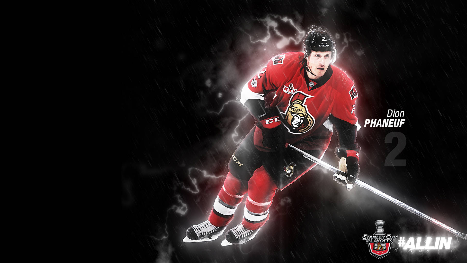 Erik Karlsson Graphic Art Smokey Ottawa Senators Background