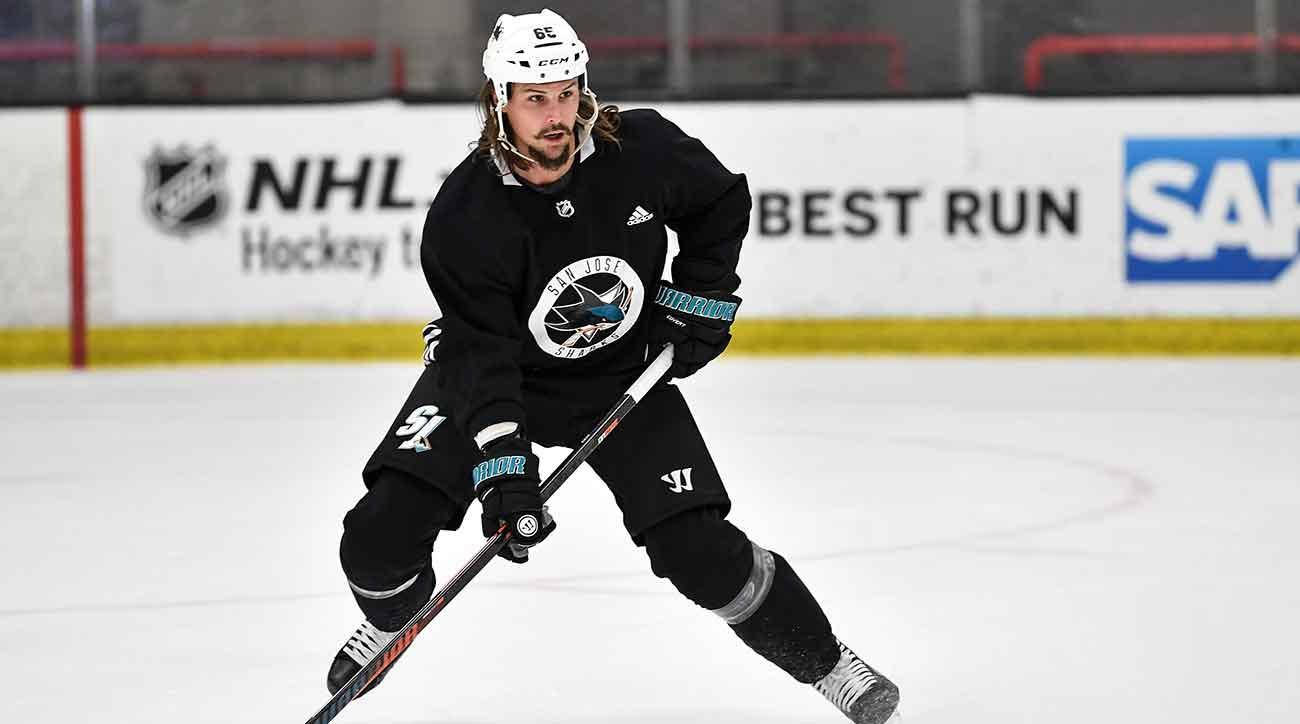 Erik Karlsson In His San Jose Sharks Jersey Background