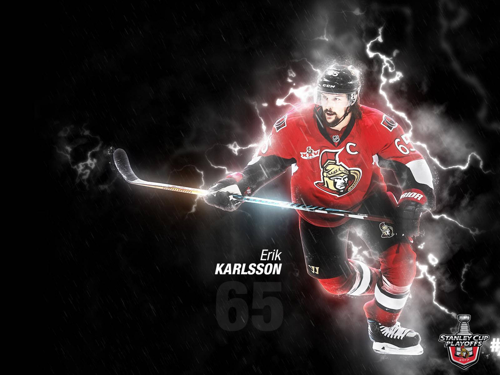 Erik Karlsson Lightning Fanart Ottawa Senators Background