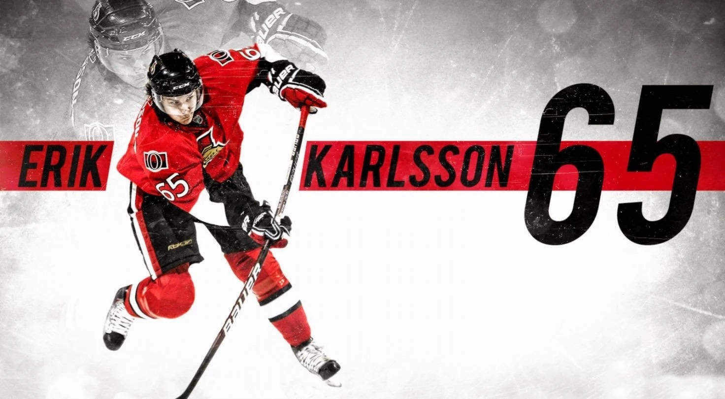 Erik Karlsson Number 65 Ottawa Senators Fanart Background