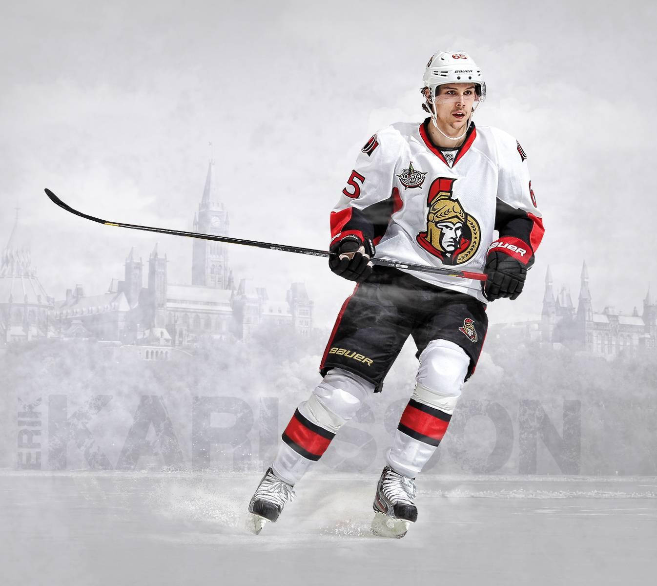 Erik Karlsson Ottawa Senators Poster Ice Hockey Background