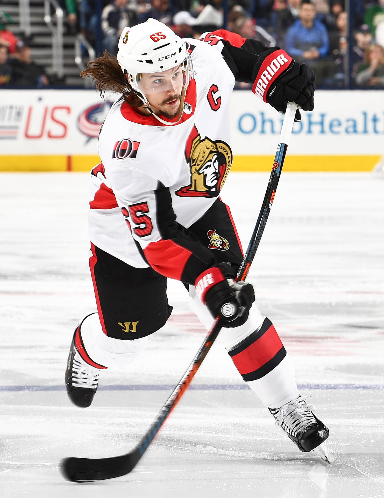 Erik Karlsson Ottawa Senators White Jersey Background