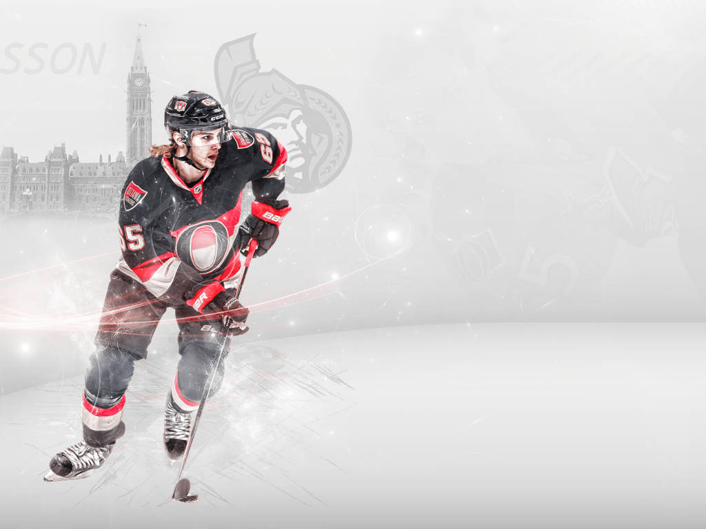 Erik Karlsson Snowy Fanart Poster Background