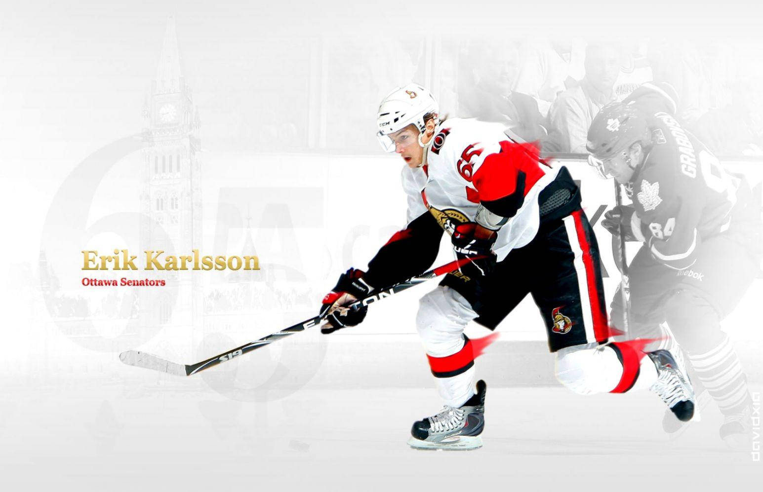 Erik Karlsson White Fanart Ottawa Senators Background