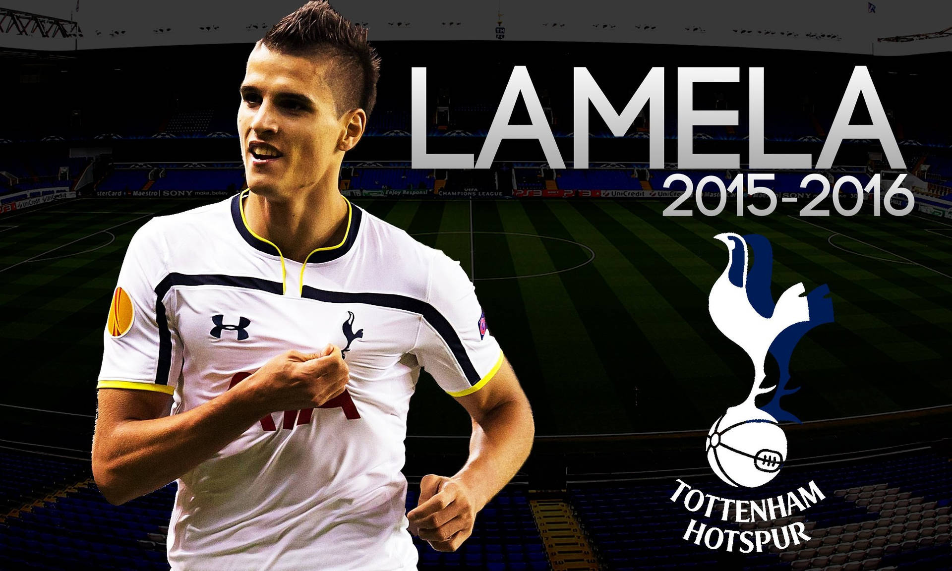 Erik Lamela Tottenham Hotspur Logo Poster Background