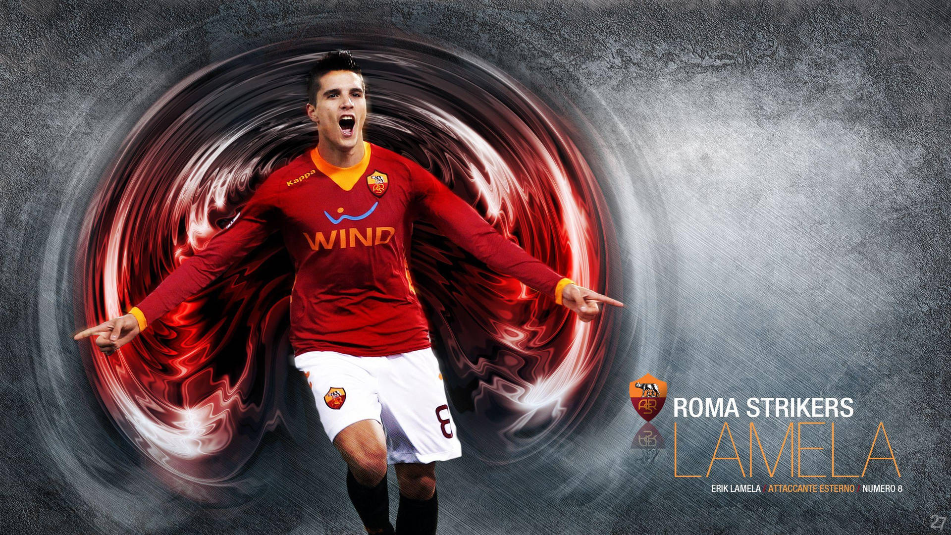 Erik Lamela Wind Football Jersey Background