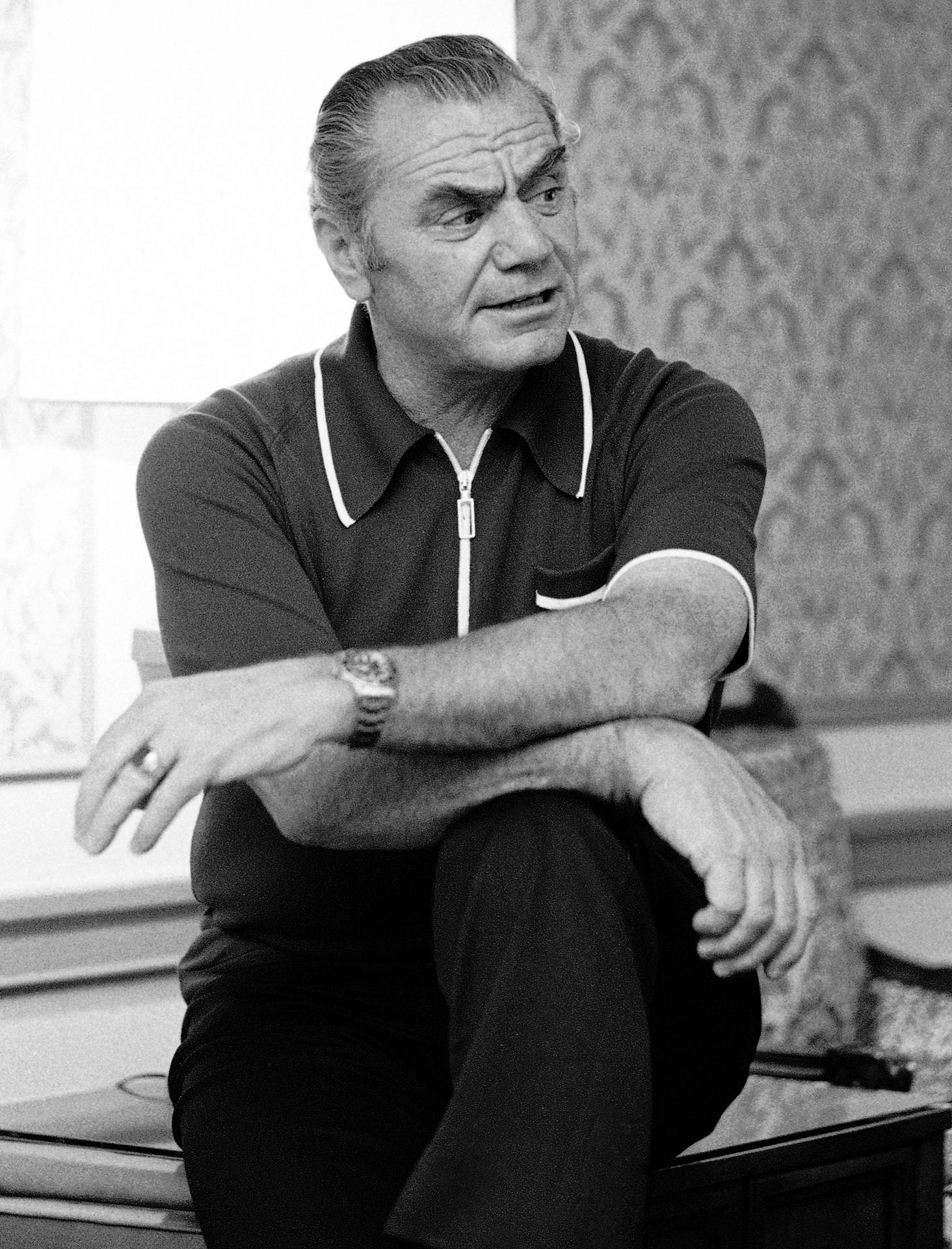 Ernest Borgnine Black And White Portrait