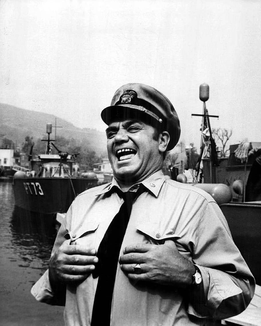 Ernest Borgnine Funny Admiral Quinton Mchale Background