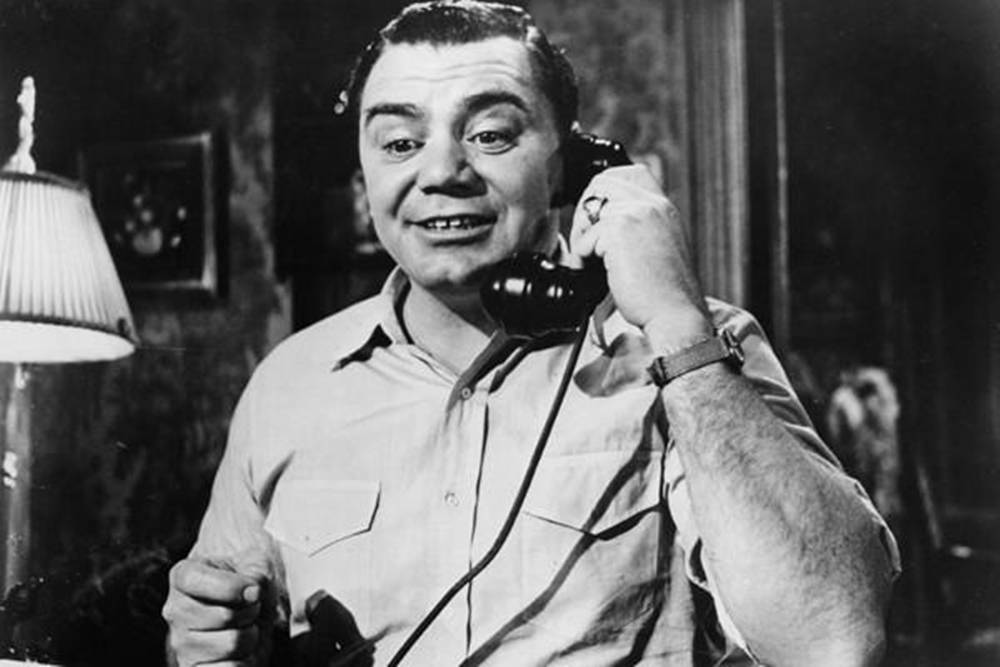 Ernest Borgnine Talking On The Telephone Background