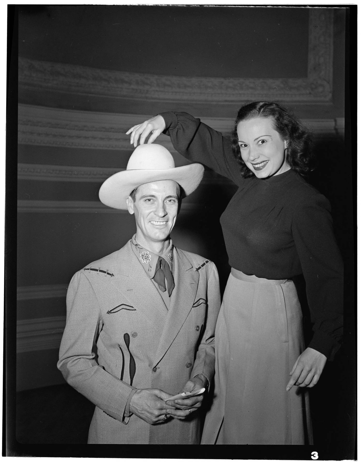 Ernest Tubb Portrait New York Background