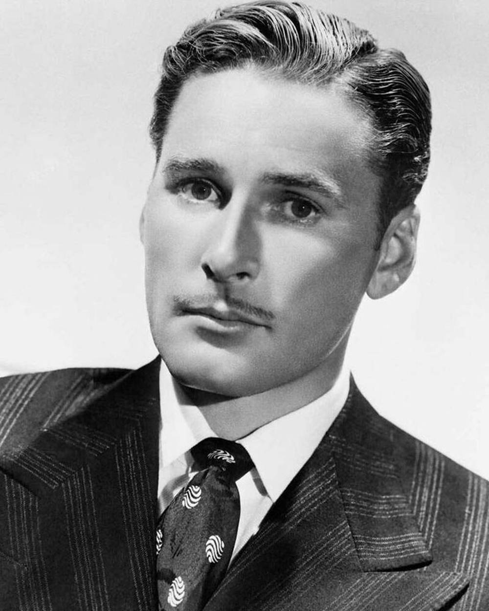 Errol Flynn Black And White Portrait Background