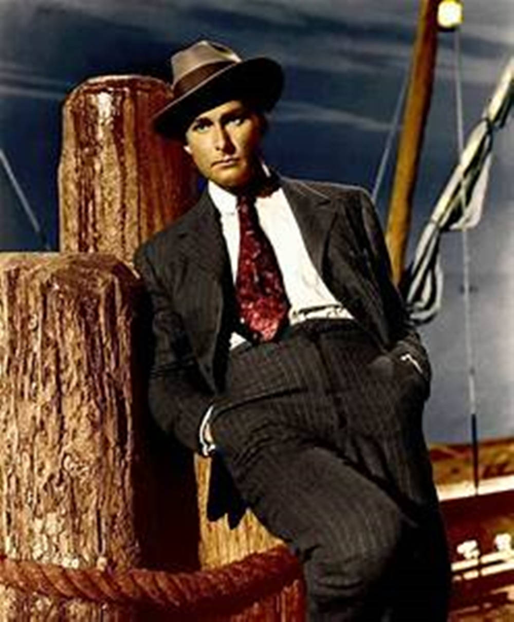 Errol Flynn Colored In Hat And Suit