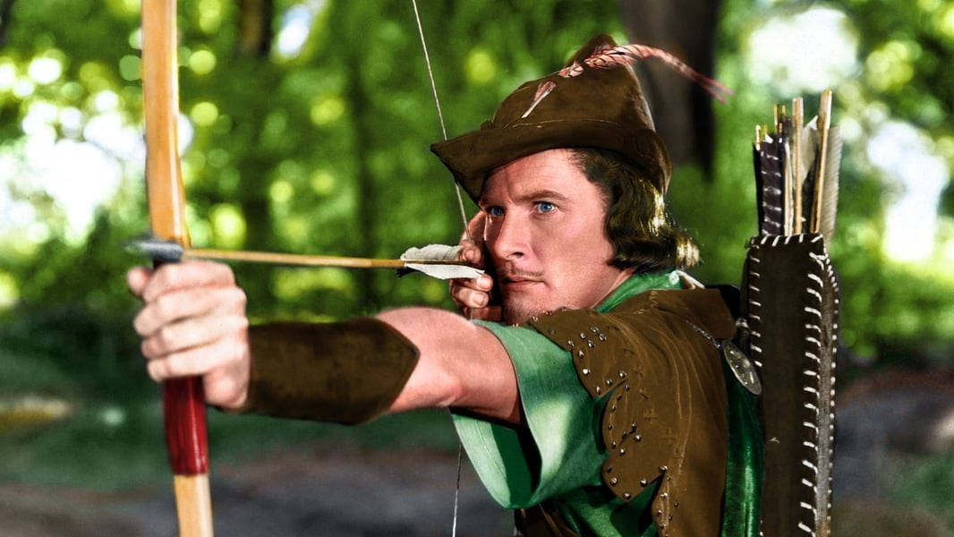 Errol Flynn Robin Hood Aiming Arrow