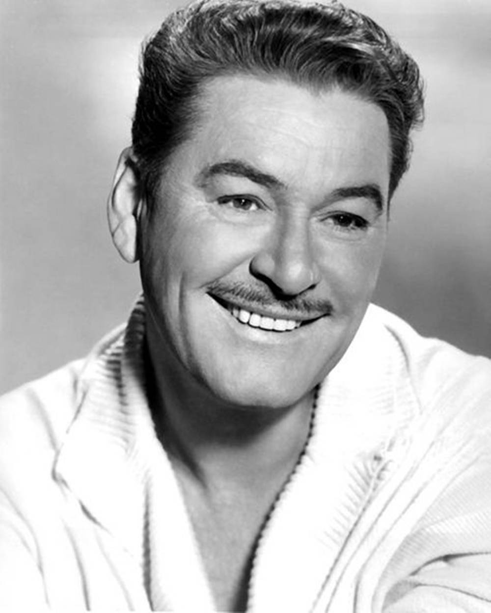 Errol Flynn Smiling Black And White