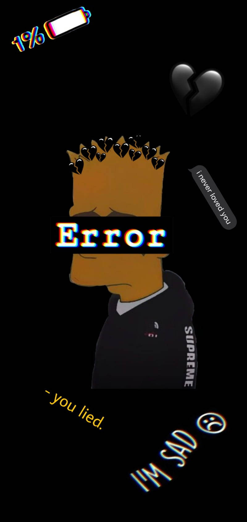 Error Bart Sad Background