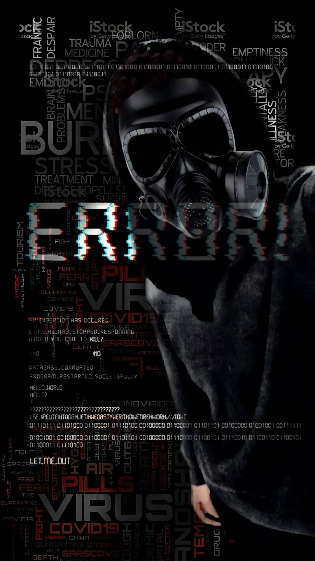 Error Gas Mask Hacking Android Background