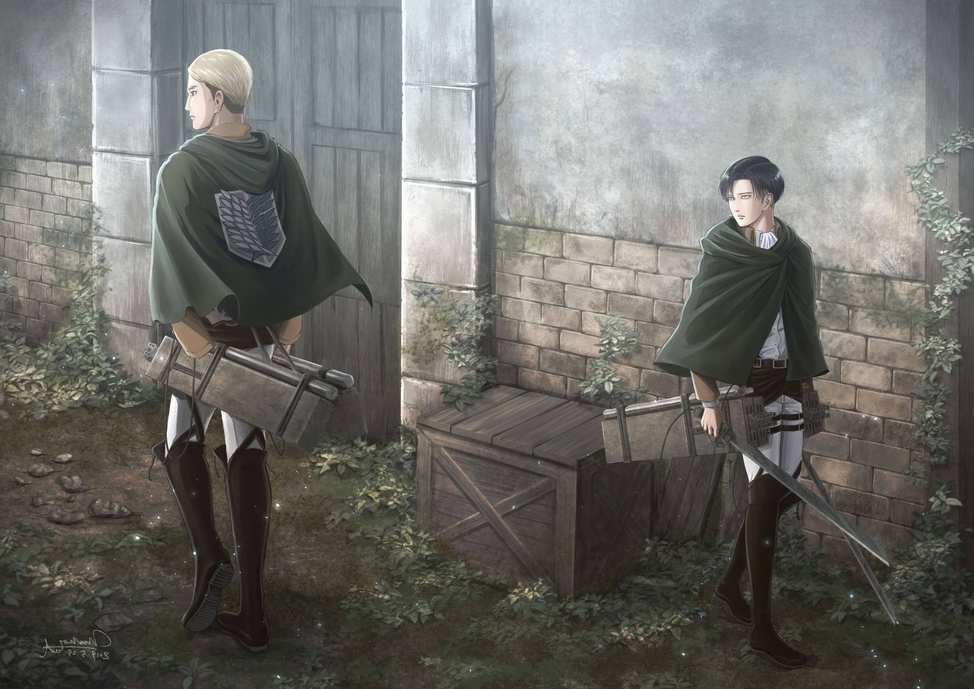 Erwin Smith And Levi Duo Background