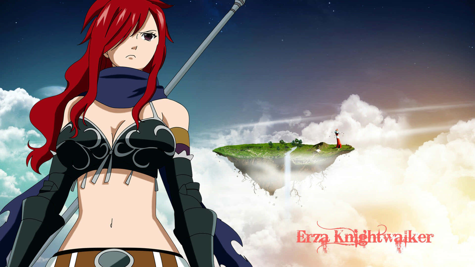 Erza Scarlet Battles Her Enemies As A Fairy Tail Mage Background