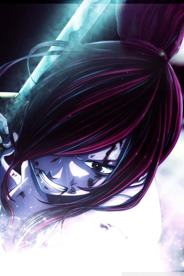 Erza Scarlet Fights For Justice - Fairy Tail Background