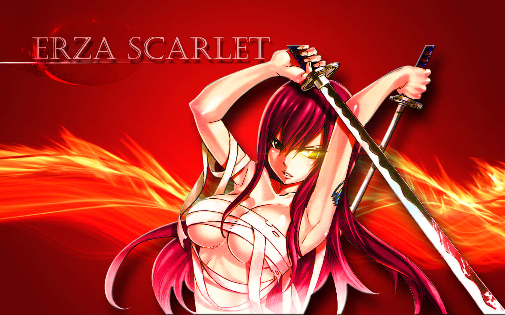 Erza Scarlet Of Fairy Tail Background