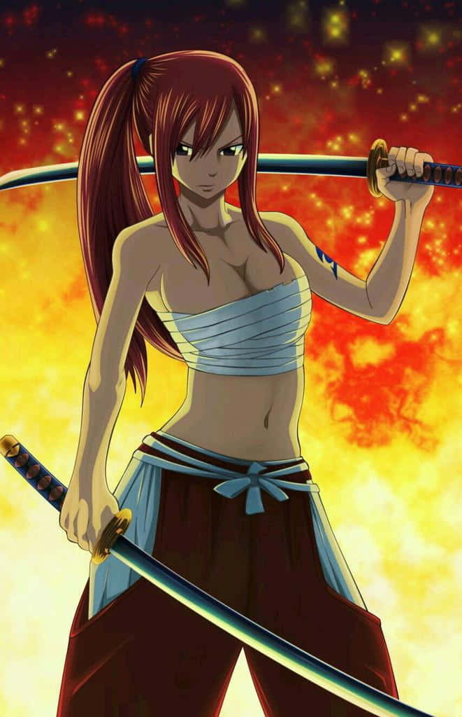 Erza Scarlet - Ready For Battle Background