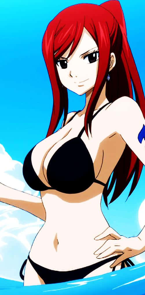 Erza Scarlet - The Strongest Female Mage Of The Fairy Tail Guild Background