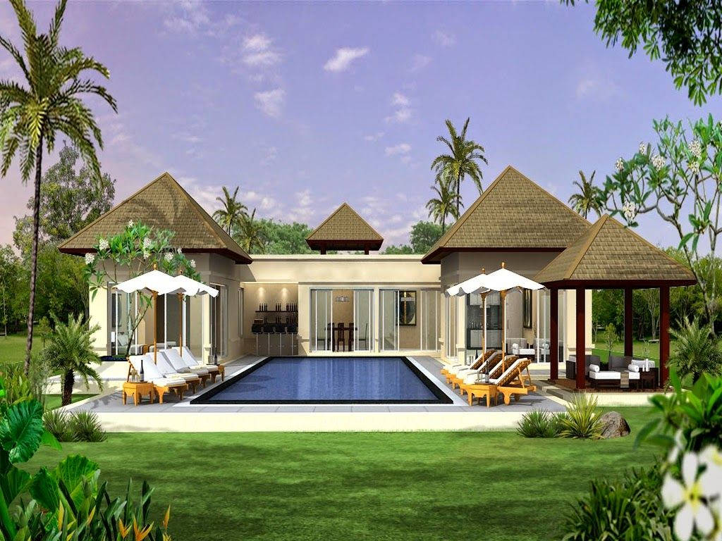 Escape The Every Day And Enjoy A Relaxed, Modern Lifestyle By The Pool. Background