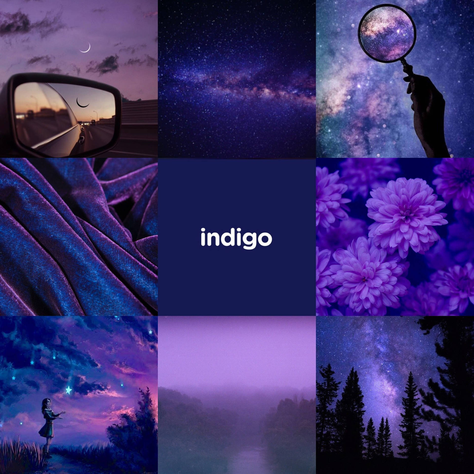 Escape To A World Of Tranquility With Indigo Aesthetic. Background