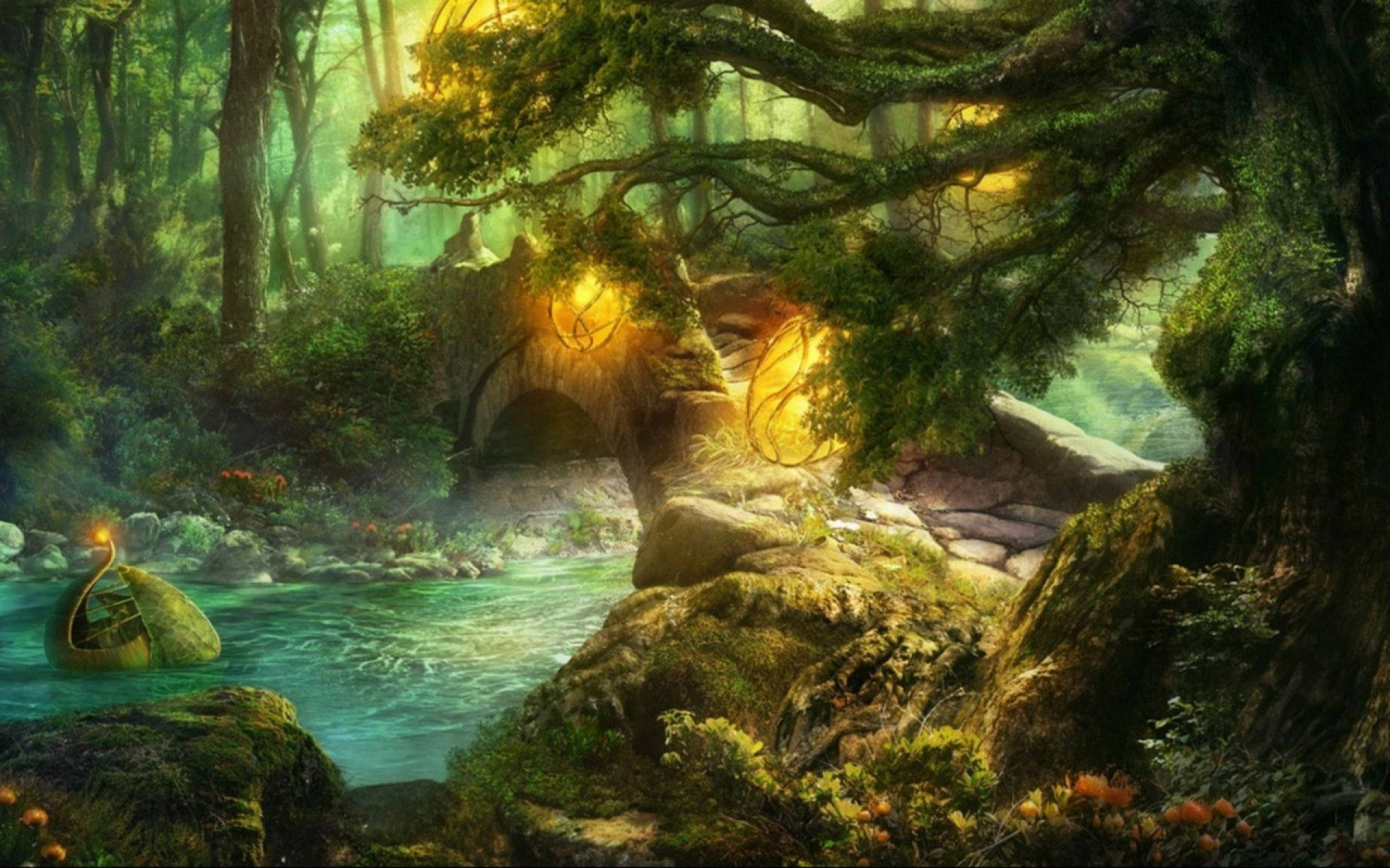 Escape To The Mystical Forest Background
